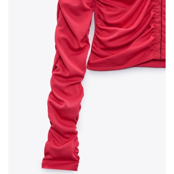 Ruched Top Strawberry Zara - Picture 7 of 12